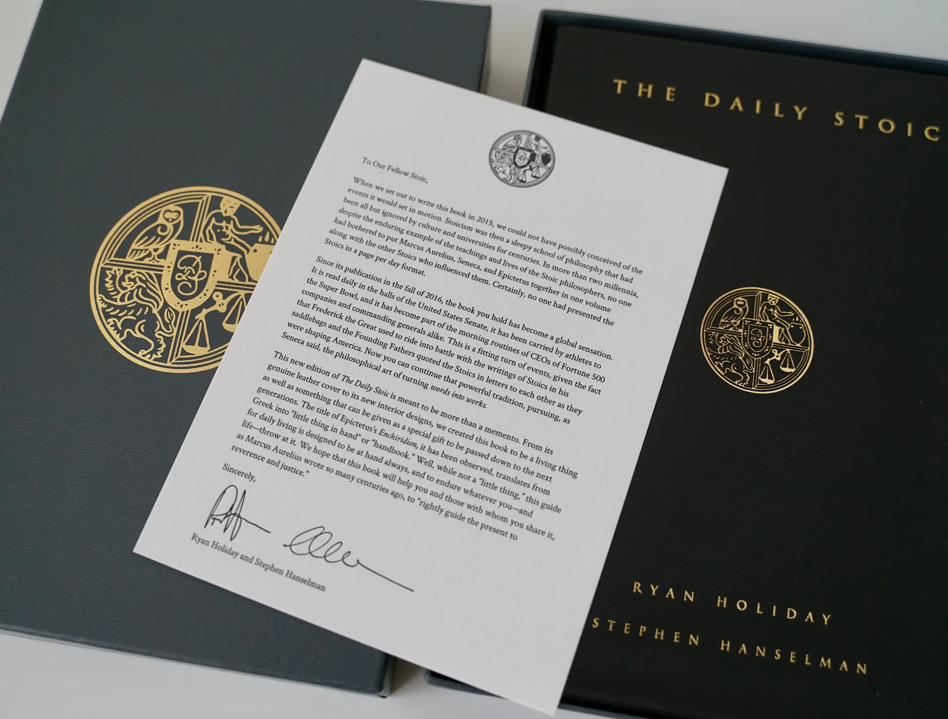 The Daily Stoic (Leatherbound SIGNED EDITION) - Image 2
