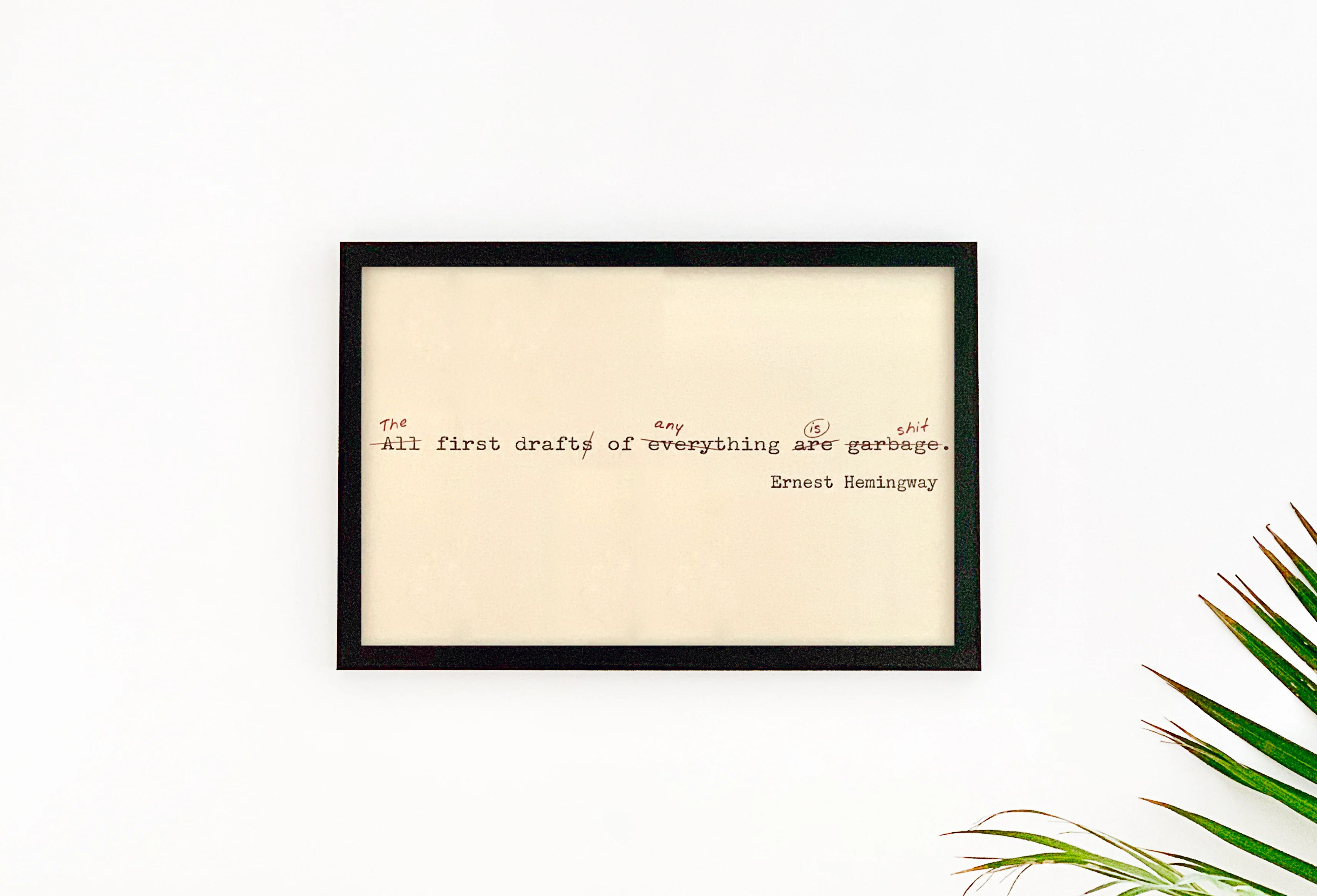 “The First Draft of Anything Is Shit” Print - Image 5